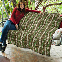 Pikake Maile Tiare Lei Quilt Natural Lauhala Pattern