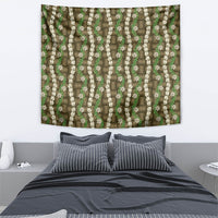 Pikake Maile Tiare Lei Tapestry Natural Lauhala Pattern