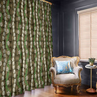 Pikake Maile Tiare Lei Window Curtain Natural Lauhala Pattern