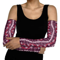 Pikake Maile Tiare Lei Arm Sleeves Akala Lauhala Pattern