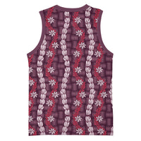 Pikake Maile Tiare Lei Basketball Jersey Akala Lauhala Pattern