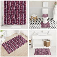 Pikake Maile Tiare Lei Bathroom Set Akala Lauhala Pattern