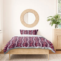 Pikake Maile Tiare Lei Bedding Set Akala Lauhala Pattern