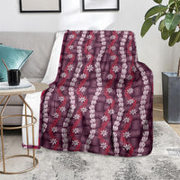 Pikake Maile Tiare Lei Blanket Akala Lauhala Pattern