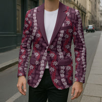 Pikake Maile Tiare Lei Blazer Akala Lauhala Pattern