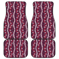 Pikake Maile Tiare Lei Car Mats Akala Lauhala Pattern