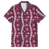 Pikake Maile Tiare Lei Family Matching Mermaid Dress and Hawaiian Shirt Akala Lauhala Pattern