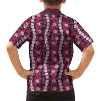 Pikake Maile Tiare Lei Family Matching Tank Maxi Dress and Hawaiian Shirt Akala Lauhala Pattern