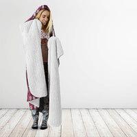 Pikake Maile Tiare Lei Hooded Blanket Akala Lauhala Pattern