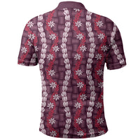 Pikake Maile Tiare Lei Polo Shirt Akala Lauhala Pattern LT01 - Polynesian Pride