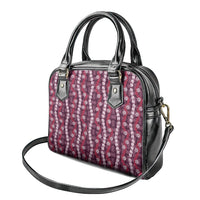 Pikake Maile Tiare Lei Shoulder Handbag Akala Lauhala Pattern
