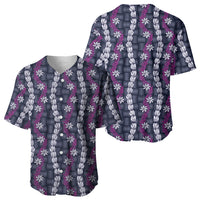 Pikake Maile Tiare Lei Baseball Jersey Poni Lauhala Pattern
