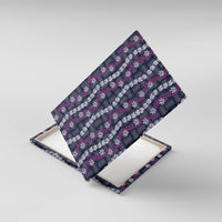 Pikake Maile Tiare Lei Canvas Wall Art Poni Lauhala Pattern