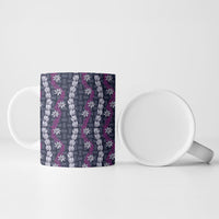 Pikake Maile Tiare Lei Ceramic Mug Poni Lauhala Pattern