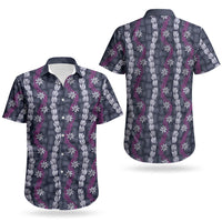 Pikake Maile Tiare Lei Couples Matching Summer Maxi Dress and Hawaiian Shirt Poni Lauhala Pattern LT01 - Polynesian Pride