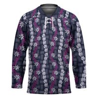 Pikake Maile Tiare Lei Hockey Jersey Poni Lauhala Pattern