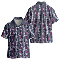 Pikake Maile Tiare Lei Kid Hawaiian Shirt Poni Lauhala Pattern LT01 - Polynesian Pride