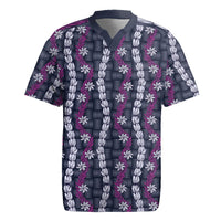Pikake Maile Tiare Lei Rugby Jersey Poni Lauhala Pattern