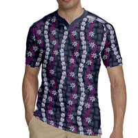 Pikake Maile Tiare Lei Rugby Jersey Poni Lauhala Pattern