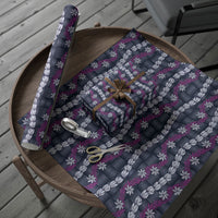 Pikake Maile Tiare Lei Wrapping Paper Poni Lauhala Pattern