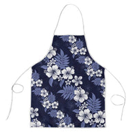 Hawaiian Hibiscus Tribal Floral Blue Apron Polynesian Tapa Pattern LT01 Blue - Polynesian Pride