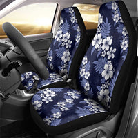 Hawaiian Hibiscus Tribal Floral Blue Car Seat Cover Polynesian Tapa Pattern - Polynesian Pride