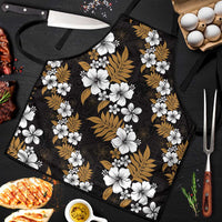 Hawaiian Hibiscus Tribal Floral Brown Apron Polynesian Tapa Pattern - Polynesian Pride