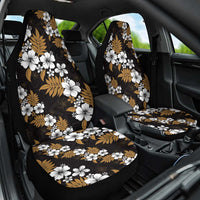 Hawaiian Hibiscus Tribal Floral Brown Car Seat Cover Polynesian Tapa Pattern - Polynesian Pride