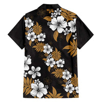 Hawaiian Hibiscus Tribal Floral Brown Family Matching Long Sleeve Bodycon Dress and Hawaiian Shirt Polynesian Tapa Pattern - Polynesian Pride