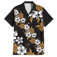 Hawaiian Hibiscus Tribal Floral Brown Family Matching Summer Maxi Dress and Hawaiian Shirt Polynesian Tapa Pattern - Polynesian Pride