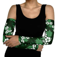 Hawaiian Hibiscus Tribal Floral Green Arm Sleeves Polynesian Tapa Pattern LT01 - Polynesian Pride