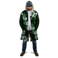 Hawaiian Hibiscus Tribal Floral Green Cloak Polynesian Tapa Pattern - Polynesian Pride