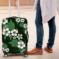Hawaiian Hibiscus Tribal Floral Green Luggage Cover Polynesian Tapa Pattern LT01 Green - Polynesian Pride