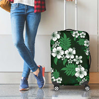 Hawaiian Hibiscus Tribal Floral Green Luggage Cover Polynesian Tapa Pattern LT01 - Polynesian Pride