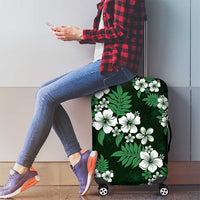 Hawaiian Hibiscus Tribal Floral Green Luggage Cover Polynesian Tapa Pattern LT01 - Polynesian Pride