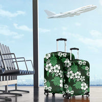 Hawaiian Hibiscus Tribal Floral Green Luggage Cover Polynesian Tapa Pattern LT01 - Polynesian Pride