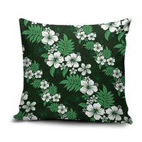 Hawaiian Hibiscus Tribal Floral Green Pillow Cover Polynesian Tapa Pattern - Polynesian Pride