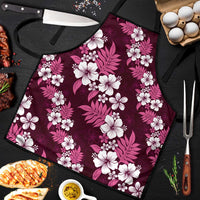 Hawaiian Hibiscus Tribal Floral Pink Apron Polynesian Tapa Pattern - Polynesian Pride