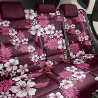 Hawaiian Hibiscus Tribal Floral Pink Back Car Seat Cover Polynesian Tapa Pattern - Polynesian Pride