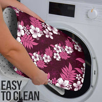 Hawaiian Hibiscus Tribal Floral Pink Bathroom Set Polynesian Tapa Pattern - Polynesian Pride