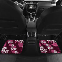 Hawaiian Hibiscus Tribal Floral Pink Car Mats Polynesian Tapa Pattern - Polynesian Pride