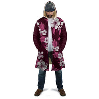 Hawaiian Hibiscus Tribal Floral Pink Cloak Polynesian Tapa Pattern - Polynesian Pride