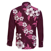 Hawaiian Hibiscus Tribal Floral Pink Family Matching Puletasi and Hawaiian Shirt Polynesian Tapa Pattern - Polynesian Pride
