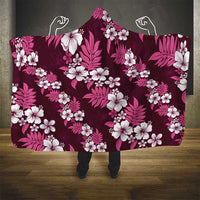 Hawaiian Hibiscus Tribal Floral Pink Hooded Blanket Polynesian Tapa Pattern LT01 - Polynesian Pride