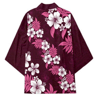 Hawaiian Hibiscus Tribal Floral Pink Kimono Polynesian Tapa Pattern - Polynesian Pride
