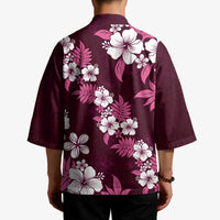 Hawaiian Hibiscus Tribal Floral Pink Kimono Polynesian Tapa Pattern - Polynesian Pride