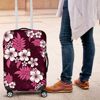 Hawaiian Hibiscus Tribal Floral Pink Luggage Cover Polynesian Tapa Pattern LT01 Pink - Polynesian Pride