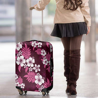 Hawaiian Hibiscus Tribal Floral Pink Luggage Cover Polynesian Tapa Pattern LT01 - Polynesian Pride