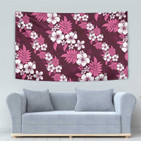 Hawaiian Hibiscus Tribal Floral Pink Tapestry Polynesian Tapa Pattern - Polynesian Pride