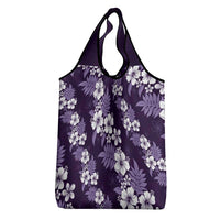 Hawaiian Hibiscus Tribal Floral Purple Grocery Bag Polynesian Tapa Pattern LT01 - Polynesian Pride